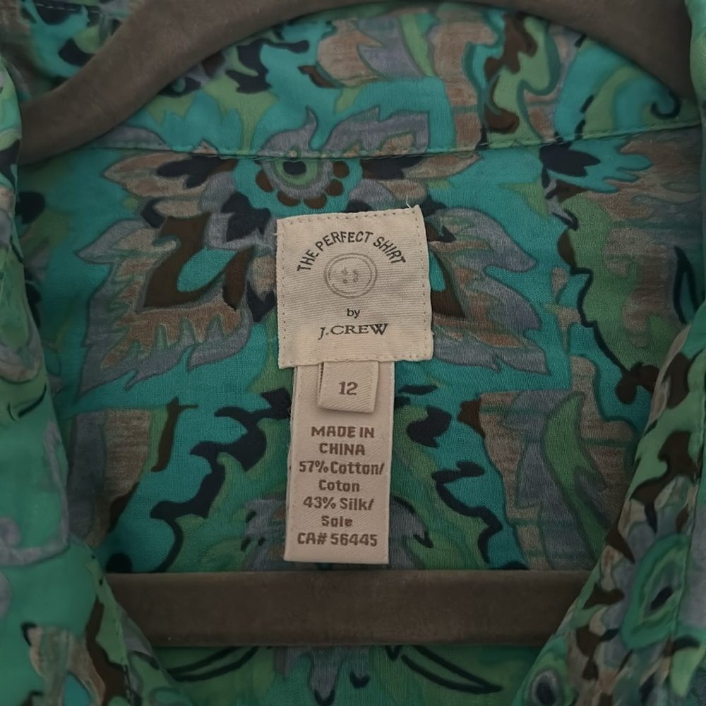J. Crew cotton/silk “The Perfect Shirt” - Picture 4 of 10